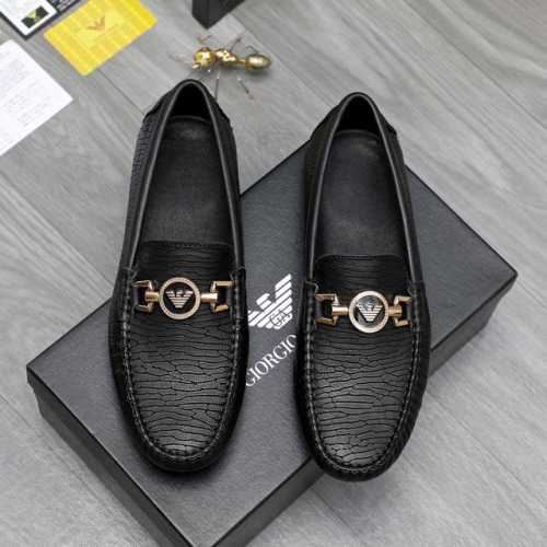 商品商标：Armani 阿玛尼 休闲套脚鞋 正码码数: 38-44 商品材料：精选压纹牛皮鞋面 牛皮内里 橡胶大底