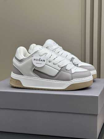 顶级品质 男+10 Hogan Fw24 运动鞋新品 霍跟24秋冬运动鞋新品 脚感轻盈，增高效果满分 小牛皮材质，科技立体弹力内垫 Size 35-45 - 点击图像关闭