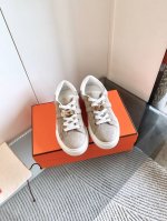 男款+10 情侣款 Hermes 爱马仕 Bouncing H家 Kelly扣休闲板鞋 拼色金属搭扣运动鞋 女码 35-45订做40.41 男款 39-44订做
