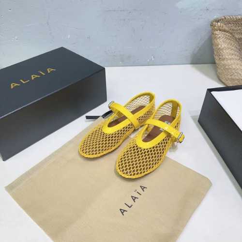高品质出厂 ！小众潮牌Alaia 25春夏新色渔网面平底网鞋凉鞋！最新春夏时装秀新款系列平底芭蕾舞鞋！法国高端一线高定品牌！时尚界最后的手艺人 只忠于展现女性身