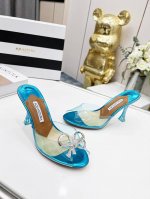 AQUAZZURA 菠萝｜来 Aquazzuea高跟系绑带凉鞋 新品透明设计，水晶镶嵌，时尚新潮，后置系带脚踝绑带轻盈优雅、创意菠萝高跟与镶钻尖头璀璨夺目，延续