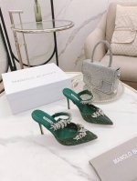 Manolo Blahni*k最高版本 长期做货 21新款LURUM施华洛世奇水钻凉拖 超级超级爱MB这双高跟鞋 钻扣的设计超级美 好想再入不同色 版型超正 做