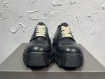2680最新款Rick Owens春夏Holl Ywood Groppone黑色牛皮Bozotractors系带圆头鞋，原版一比一开发，大底一比一开模，进口牛皮