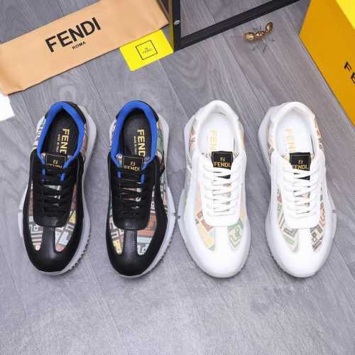商品商标：Fendi 芬迪 休闲鞋 正码码数: 38-44 商品材料：精选 牛皮拼接鞋面 网内里 橡胶大底