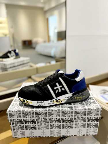 价格： 普瑞米亚达 Premiata Lander Trainers 兰诺系列米字低帮复古百搭 休闲训练运动鞋 premiata是意大利品牌。PREMIATA依