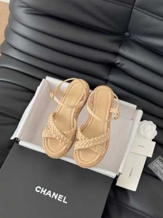 Chanel 25P新款编织拖鞋凉鞋系列 新编织面料 编织鞋面 内里羊皮 原版大底 Size:35-39 其他码数定做 - 点击图像关闭