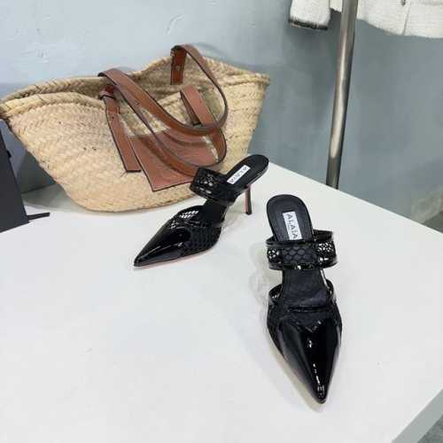 高品质出厂 ！小众潮牌独最新爆品小红书火推 AlAIA24春夏新款爱心网面尖头细跟后空凉拖系列推出 无数的名设计师都把他看作“DesignerofDesigne
