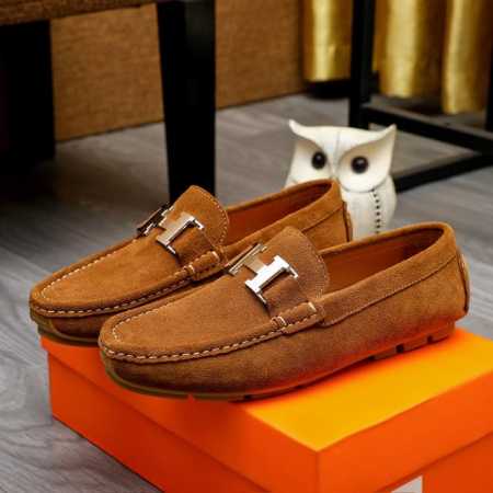 工厂价 Hermes 爱马仕专柜同款经典套脚鞋1:1开模原单品质采用进口头层牛皮猪皮内里超高档男鞋皮鞋沉实稳重 非常特别 码数38-44 - 点击图像关闭