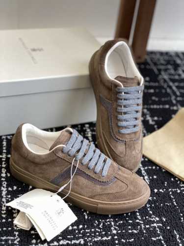 代购级 Brunello Cucinelli 25ss最新 Bc 系带 德训鞋 休闲鞋 鞋面进口麂皮 进口牛皮 内里进口羊毛 羊皮里 0.5mm圆形冲孔设计 透
