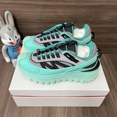 顶级版本Moncler盟可睐Trailgrip网布系带圆头低帮运动休闲鞋蒂夫尼色 码数：36-46码 编码: I109A4M00350M20 14 全套得物包装