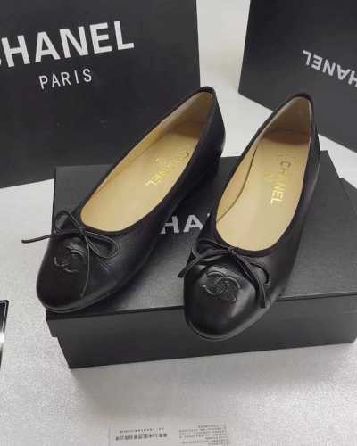 p直销 女鞋 女装 Chanel香奈儿 ，芭蕾舞鞋 时尚单品 永恒的经典保持高雅.精美的风格 明星 网红上脚随处可见 奢华 永不褪去的流行原版复制，鞋面；进口混