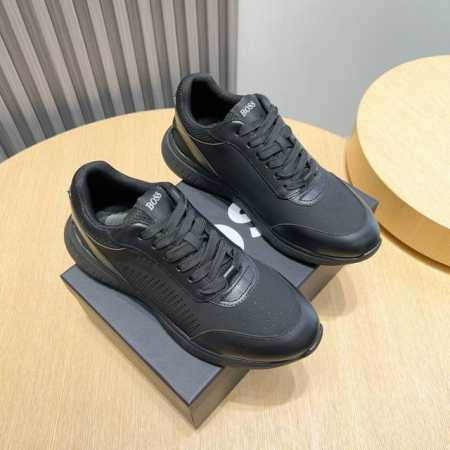 工厂P Boss 新款男仕运动鞋 知名运动品牌新款隆重上市 以奢华高端设计出货 鞋面原版皮革制作 羊皮垫脚 叠层设计鞋面线条感层次分明，轻质橡胶大底。轻奢风格， - 点击图像关闭