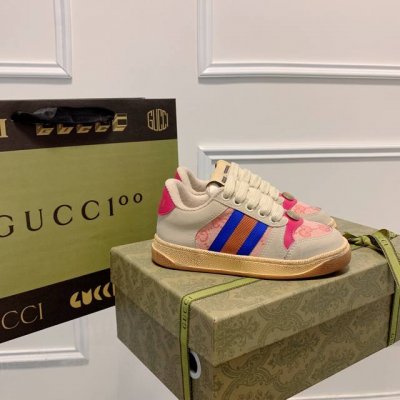 橙子出厂价p gucci 古驰经典款 做旧小脏鞋 运动鞋 休闲鞋板鞋 情侣款 原版开发代购级别版本 金属双G水晶圆柱形标 Gucci原版纹织带 专属擦色牛皮面料