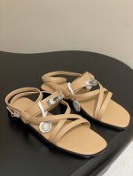 顶级品质 Hermes 爱马仕 June Sandal系列 H家Kelly扣细带罗马凉鞋 小牛皮凉鞋，搭配经典镀钯Kelly鞋扣和袢带。打造简约造型，可谓夏日良
