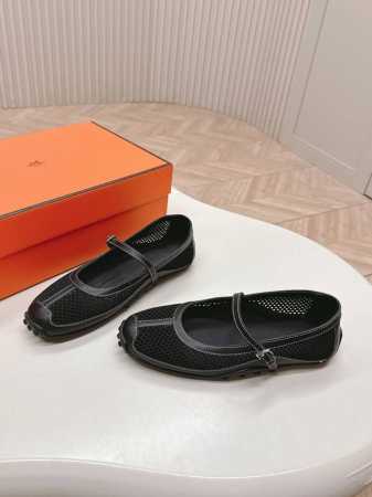 Hermes 爱马仕H家25ss新款网面玛丽珍休闲鞋 丑鞋的时髦 上脚真心不丑，穿上就是时髦人儿，脚感非常舒服又轻便，经典运动风格+网面色设计，丑的耐看面料：原 - 点击图像关闭