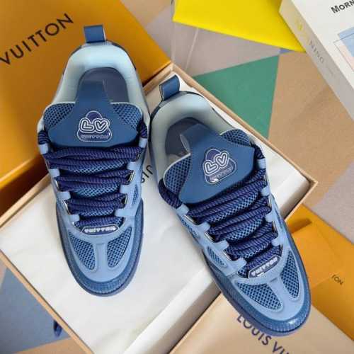顶级版本 Lv驴牌L家Skate 系列 最新配色 Tariner运动鞋 滑板鞋 情侣款 复古篮球鞋 原版购入开发 做货 本款 Lv Skate 运动鞋以包括科技