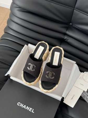 Chanel 25P新款双C编织拖鞋 新编织面料 编织鞋面 内里羊皮 原版大底 Size:35-39 其他码数定做 - 点击图像关闭