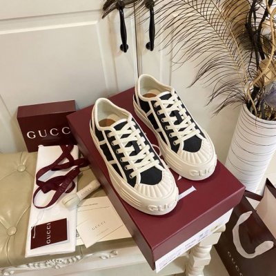 出厂价p ，古奇Gucci 休闲鞋，时尚大方气质满，经典提花帆布面，原版私模橡胶底，35-40码