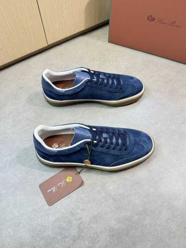 Loro Piana Lp -高端品质 原单 休闲运动鞋 -鞋面：纳帕小牛皮、反绒小牛皮、鞋舌.后跟：空压品牌Logo图腾 -内里：水染牛皮 -大底：超轻Tpr