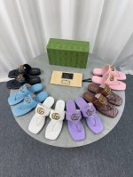 gucci 古琦 春夏新款 顶级版本原版一致 专柜主打最新款 电绣拖鞋 硬货上新 代购级别！高级感十足！国内外博主刷爆的一款，复古又时髦 上脚美炸了！官网主推款