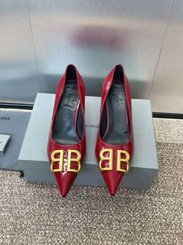 工厂p价p：凉鞋 单鞋 巴黎世家 Balenciaga 2025春夏新款尖头高跟后空女凉鞋 双B字母Logo五金扣气质女巫单鞋 市面最高品质 材质:鞋面定制进口