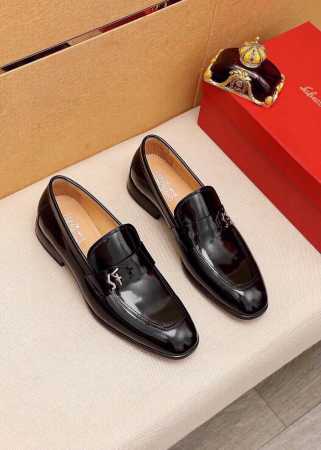 商品商标：Ferragamo 菲拉格慕 休闲皮鞋 正码码数: 38-44 45订制 商品材料：精选 进口头层开边珠牛皮鞋面+奢华五金扣，进口水染牛皮内里。强烈立 - 点击图像关闭