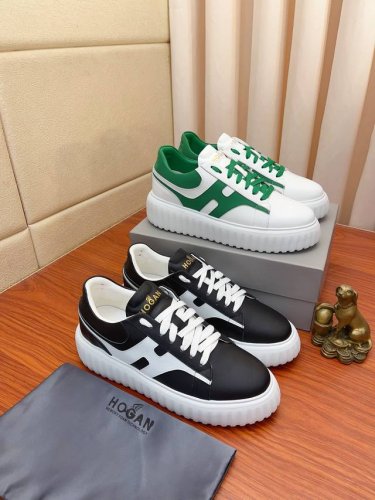 实价： Hogan 未来主义 奢潮款！男士休闲运动鞋，新品系列，鞋面进口头层牛皮打造，流线型鞋身设计，纹理层次感轻质鞋底。脚感无敌舒适！码38-44 45可以定
