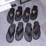 商品商标：Gucci 古驰 人字拖鞋 正码码数: 38-44 45定做不退换 商品材料：精选牛皮拼接织带鞋面 超纤内里 橡胶大底