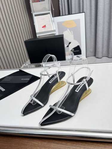 高品质出厂 水晶跟小众潮牌网红款 Jil Sander 吉尔 桑达早春凉鞋系列！春夏最新爆款时髦水晶跟坡跟尖头带子凉鞋 这款真的绝了 时髦到飞起 想不到有任何理