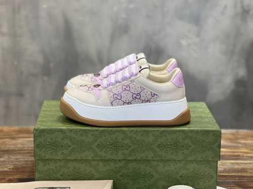 现货 顶级 新配色 Gucci古驰 全新 Screener系列 情侣款 胖墩墩 面包鞋 小脏鞋 胖丁 双G 休闲 运动鞋 原版购入 开发 原版购入 开发 Scr