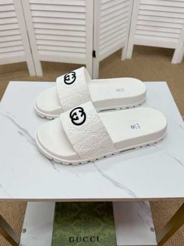 实价 情侣款 Gucci-古奇 百搭休闲拖鞋 进口原版材质 羊皮内里 高档舒适 原版大底轻盈耐磨 纯手工制作 细节决定品质 37-44 35.36.46.47定