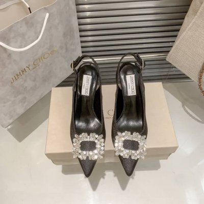 橙子出厂价p jimmy Choo 周仰杰 Jc水钻扣尖头高跟凉鞋 高跟鞋 细跟单鞋 跟高 6Cm 8Cm 码数 34-42