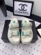 Chanel新款半拖沙滩鞋 高版本出货 上脚舒适超显腿型 夏季出行旅游必备单品 高密度编织鞋面 羊皮垫脚 原版开模大底 Size: 35-39 40 41订做