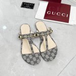 工厂p价 女装女鞋 运动原单 Gucci 古驰 25Ss经典马衔扣人字夹趾拖鞋 顶级版本！原版1:1复刻，欢迎对比！标志浅金马衔扣焕新再现品牌发源地的经典优雅格