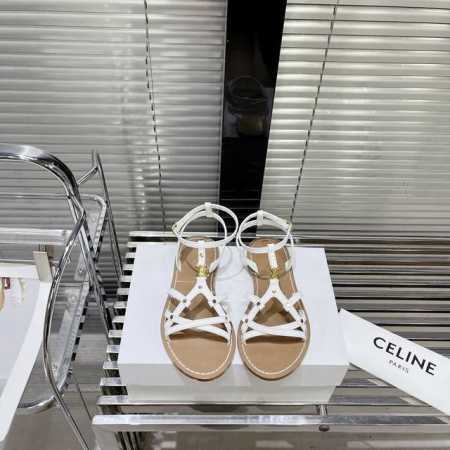顶级版本 春夏最新赛琳复古时髦罗马凉鞋 New Celine*赛琳 凉鞋 各大网红同款的凯旋门凉鞋经典又百搭 种草推荐夏天搭配袜子 简直绝绝子了复古的点上带上了 - 点击图像关闭