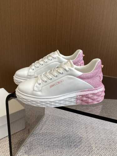 490Jimmy Choo 周仰杰 25Ss春夏新款 Diamond 运动鞋 休闲鞋 采用品牌元素防钻石多面切割塑形立体感十足 鞋底采用品牌闪粉覆膜工艺闪闪发光