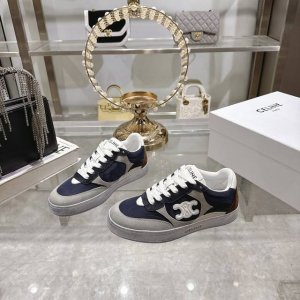 出厂 厚底 Celine*思琳赛琳 2025Ss新款徽标系带厚底休闲鞋小白鞋 简单舒服，干净利落，增高显腿细，无论是单穿还是搭配阔腿裤，高街又复古一起来做Cel