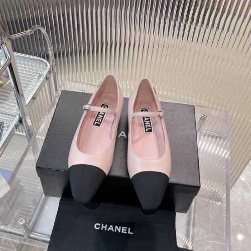 出厂价 Size: 35-40 41订做不退不换 Chanel 24P 早春新款斜方头高跟鞋单鞋 高版本一字带 尖方头 拼色玛丽珍鞋 小香家今年最火的两款鞋 就