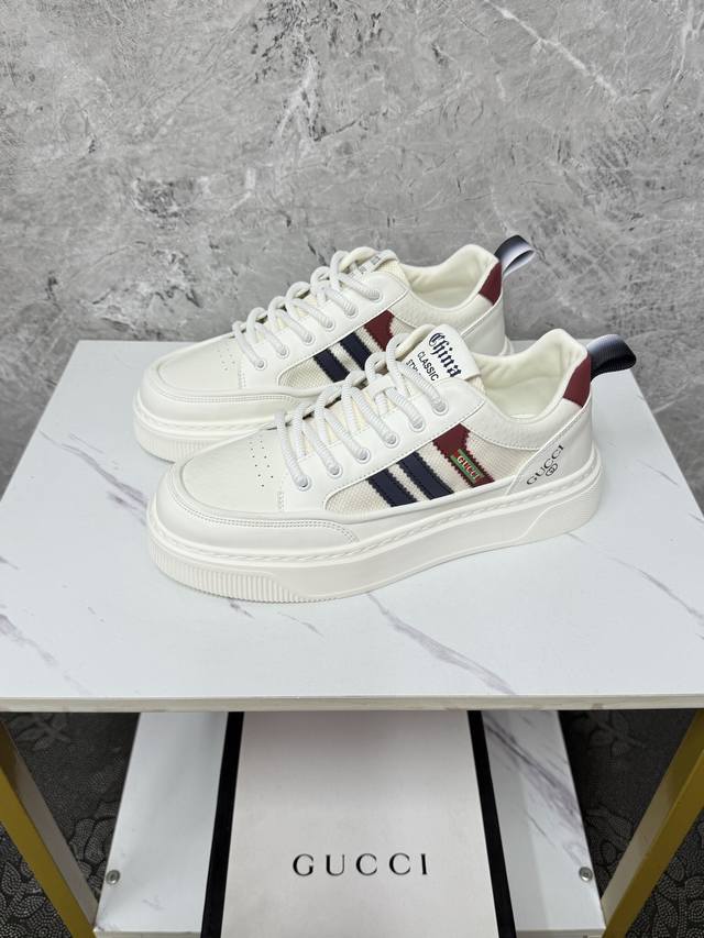 Gucci-古奇 官网同步 专柜品质 欧洲走秀款 鞋面进口原版牛皮面料 简而不凡 奢而不华 此款演绎着恰到好处 真皮内里 羊皮内里 特供大底 尺码 Size