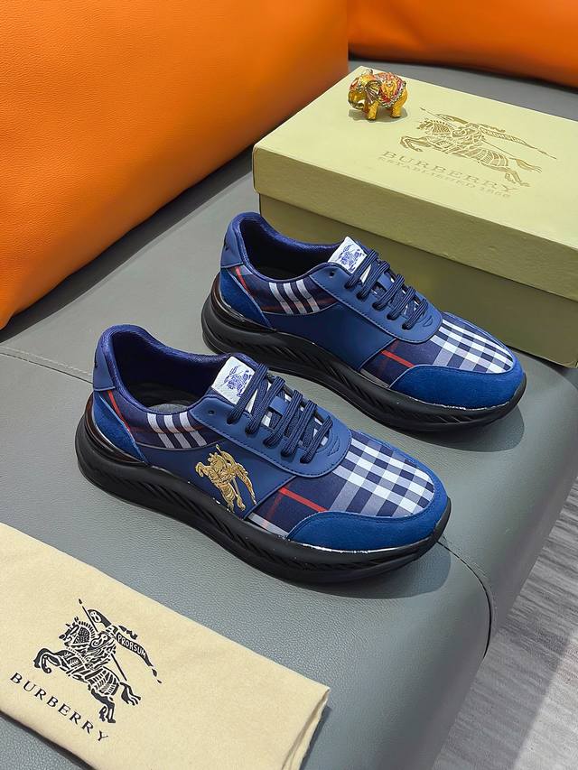 商品名称：Burberry 巴宝莉 正规码数: 38-44 休闲鞋 商品材料：精选 牛皮鞋面，柔软羊皮内里；原厂大底。
