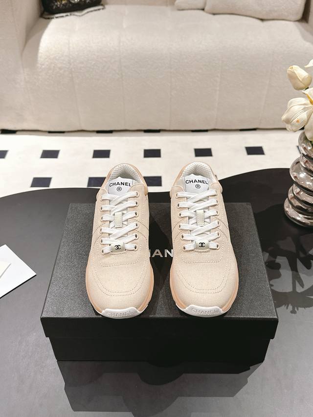 - 35-41 40 41定制不退换 Chan*L 2025C 小香家早春新款度假系列 香奈儿最期待的就是帆布系列的运动鞋 长在我心巴上的一款 狠狠的美住了