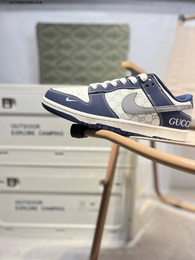 Nike Sb Dunk Low“古驰联名” 周年高端定制 低帮休闲板鞋 定制鞋盒 超高清洁度 皮料切割干净无任何毛边 细节完美Xd1588 Aa7720927