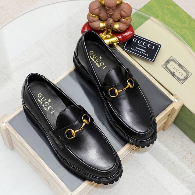 调工厂p价 男装男鞋 运动原单 古驰 Gucci 官网男士商务正装皮鞋更新香港专柜同步新款完全一比一复刻出货专柜品质零差距0外均采用进口头层牛皮 配原版五金扣水