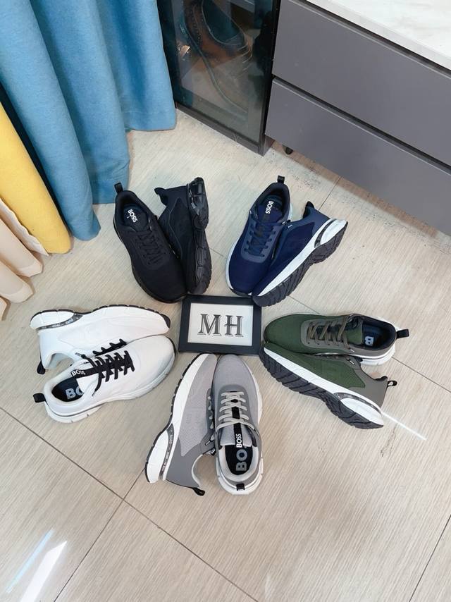 出厂价p Boss 以经典的设计成为永不落幕的时尚宠儿 经典的休闲造型 鞋面采用顶级反牛皮滴胶飞织 品牌Logo点缀 彰显品牌魅力 头层真皮里 品牌专用大底 耐