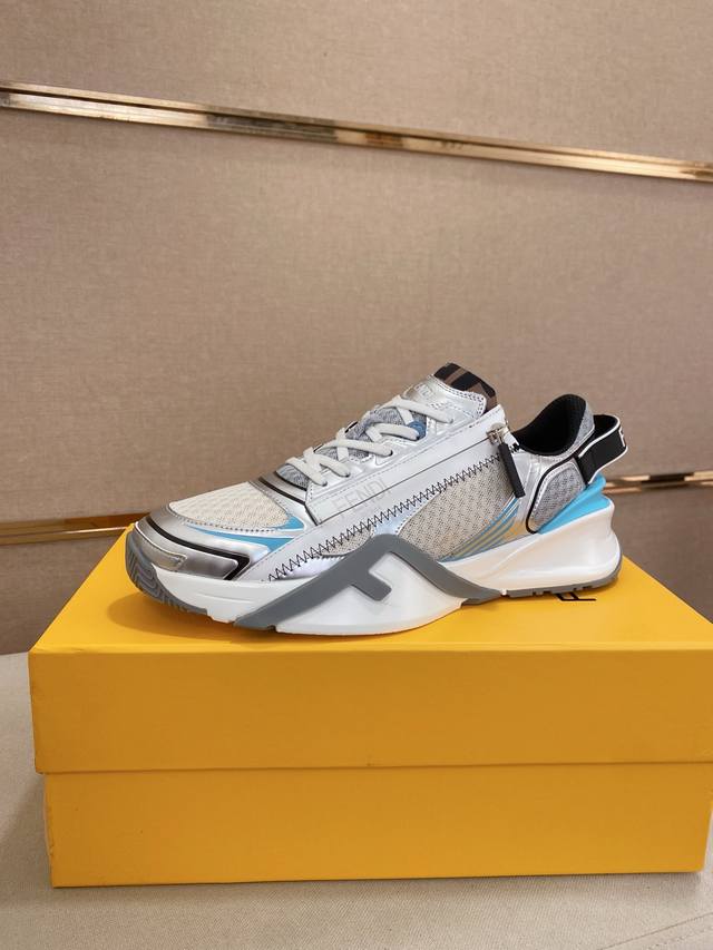 工厂p价 高版本 Fendi 芬迪 男士最新款休闲鞋 专柜同步上市 原版一比一复刻 全进口头层小牛皮制面 内里采用头层水染牛皮 原版原厂特供橡胶大底 引领时尚新