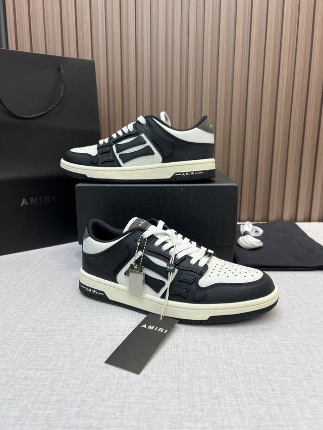出厂价pp #情侣款 官网同步飞机盒包装 顶级版本 认准独家品质 区分市场通货 amiri埃米尔骨头鞋 官网同步更新情侣款最新配色 注意区分细节 接受一切对比