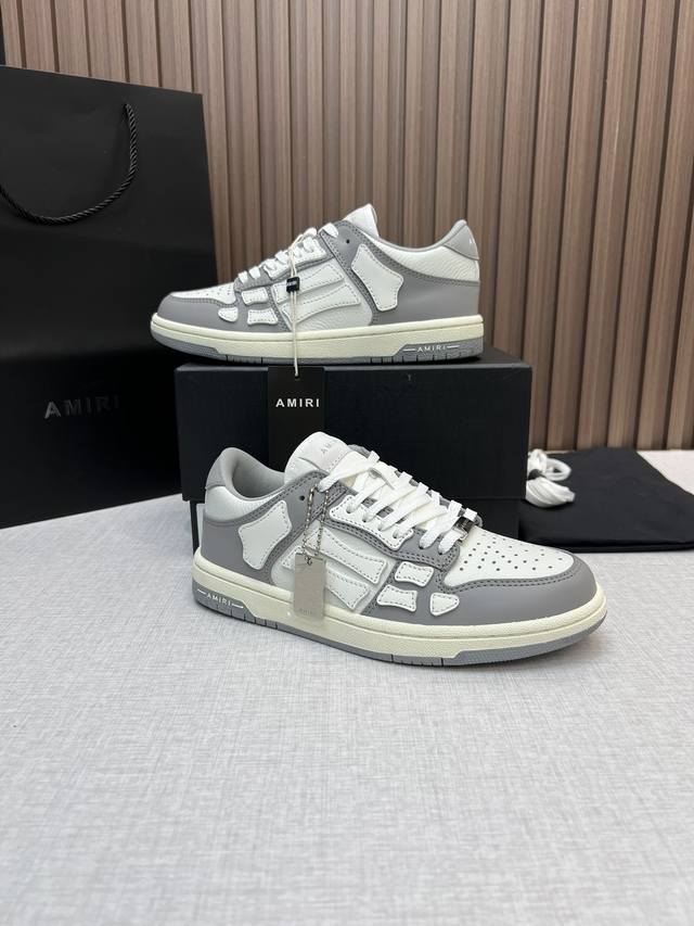出厂价pp #情侣款 官网同步飞机盒包装 顶级版本 认准独家品质 区分市场通货 amiri埃米尔骨头鞋 官网同步更新情侣款最新配色 注意区分细节 接受一切对比