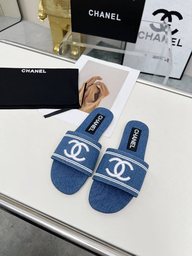 工厂p价 女装女鞋 运动原单 Chanel 香奈儿 新款 拖鞋 官网专柜 面料羊皮 内里绵羊皮 垫脚山羊皮 3色任选 35 42码