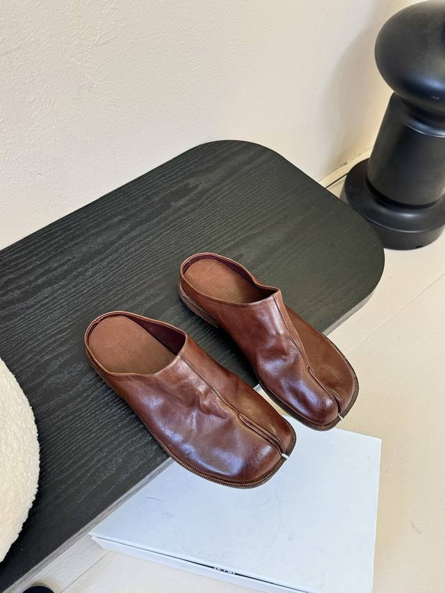 顶级 男款有黑色20 *6 已认证5 maison Margiel*玛吉拉Mm6 独家新品最高版本买手代购1:1完美复刻 猪蹄平底分趾Tabi凉鞋单鞋 原版开模