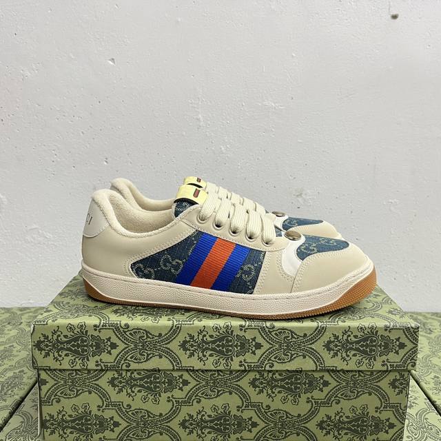 橙子出厂价p 跑量主推款 Gucci 古驰小脏鞋系列 经典原型复古百搭做旧老爹板鞋 复古学院风 怀旧版 原装意大利进口 全套包装 广东代工出品 原档原标原盒 随